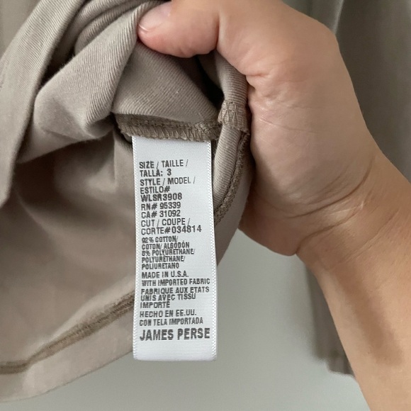 Standard James Perse Cotton Neutral Turtleneck Top Large - Picture 5 of 6